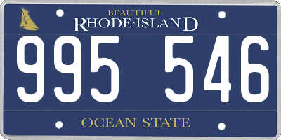 RI license plate 995546