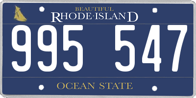 RI license plate 995547