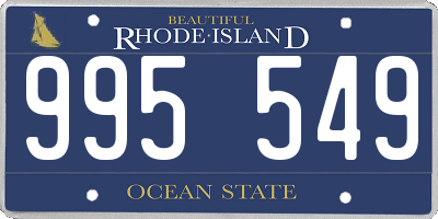 RI license plate 995549