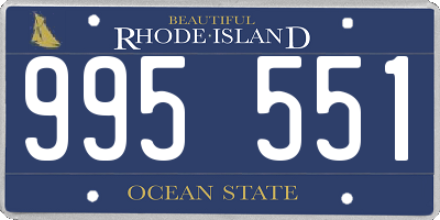 RI license plate 995551