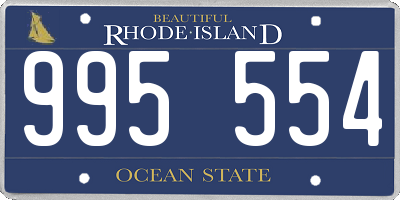 RI license plate 995554