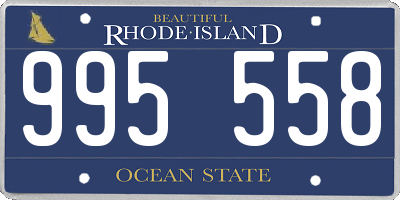 RI license plate 995558