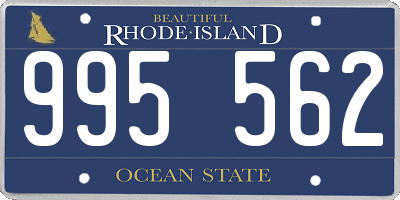RI license plate 995562