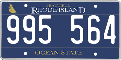 RI license plate 995564