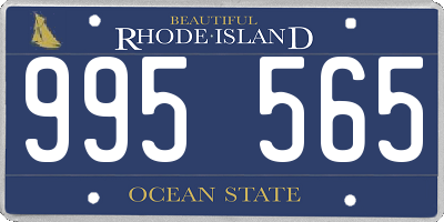 RI license plate 995565