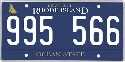 RI license plate 995566