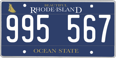 RI license plate 995567