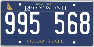 RI license plate 995568