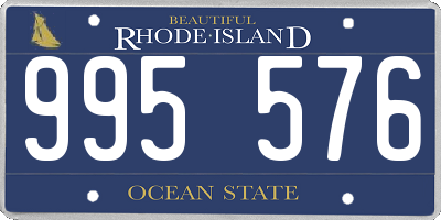 RI license plate 995576