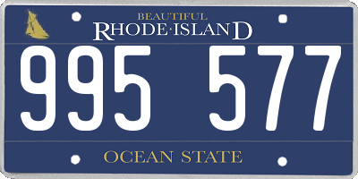 RI license plate 995577