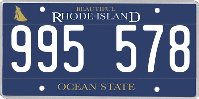 RI license plate 995578