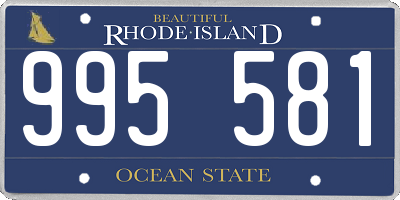 RI license plate 995581