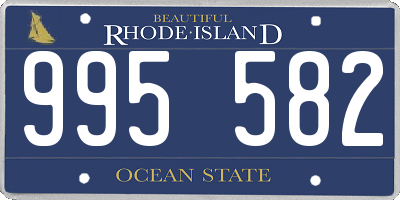 RI license plate 995582