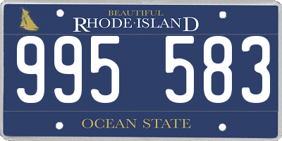 RI license plate 995583