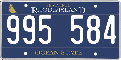 RI license plate 995584