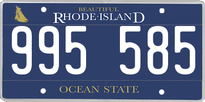 RI license plate 995585