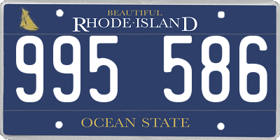 RI license plate 995586