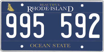 RI license plate 995592