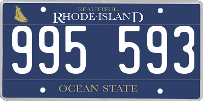 RI license plate 995593