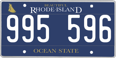 RI license plate 995596