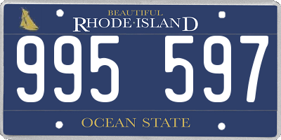 RI license plate 995597