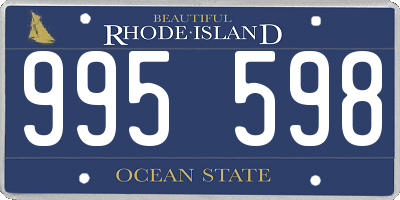 RI license plate 995598