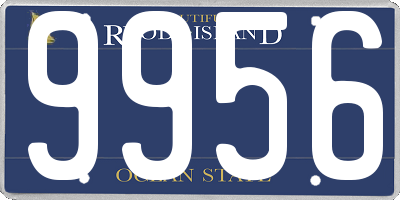 RI license plate 9956