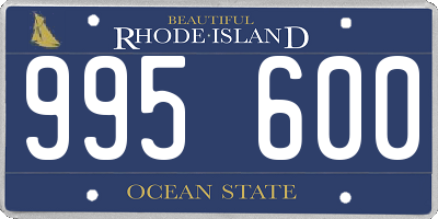 RI license plate 995600