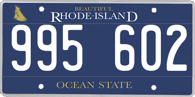 RI license plate 995602