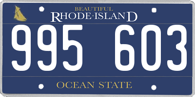 RI license plate 995603