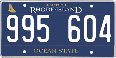 RI license plate 995604