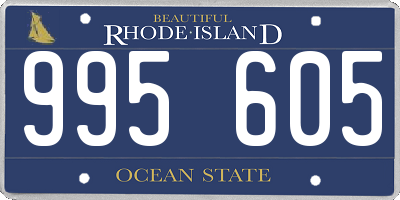 RI license plate 995605