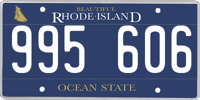 RI license plate 995606