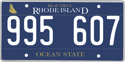 RI license plate 995607