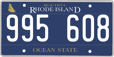 RI license plate 995608