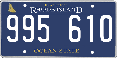 RI license plate 995610