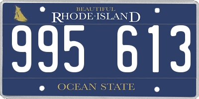 RI license plate 995613