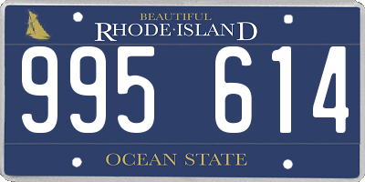 RI license plate 995614