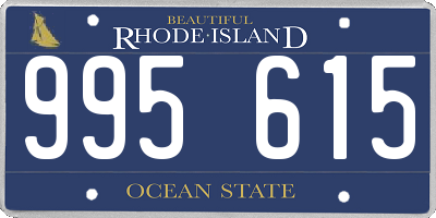 RI license plate 995615