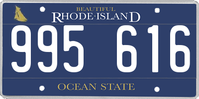 RI license plate 995616