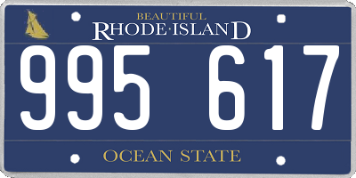 RI license plate 995617