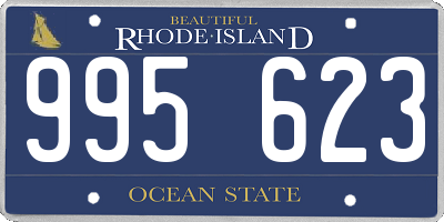 RI license plate 995623