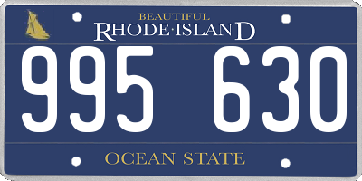 RI license plate 995630