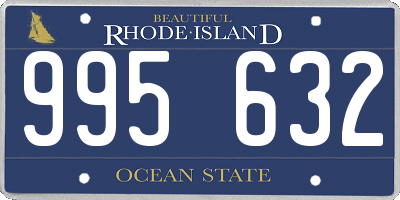 RI license plate 995632