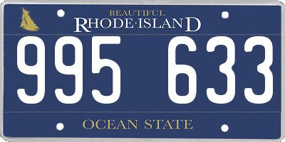 RI license plate 995633