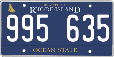 RI license plate 995635