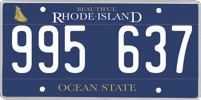 RI license plate 995637