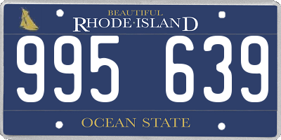 RI license plate 995639