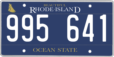 RI license plate 995641