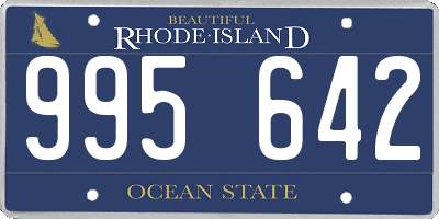 RI license plate 995642